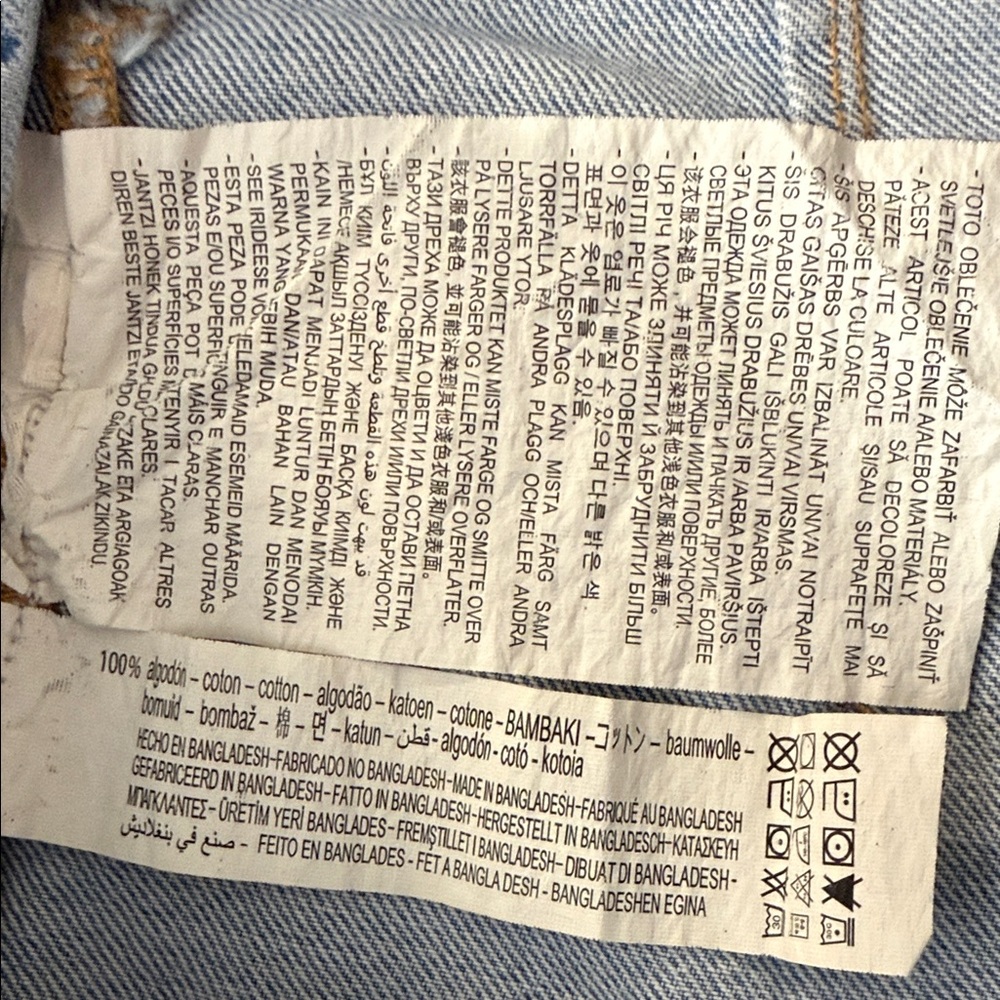 Zara Light Blue Denim Midi Skirt with Front Slit - Picture 6 of 9